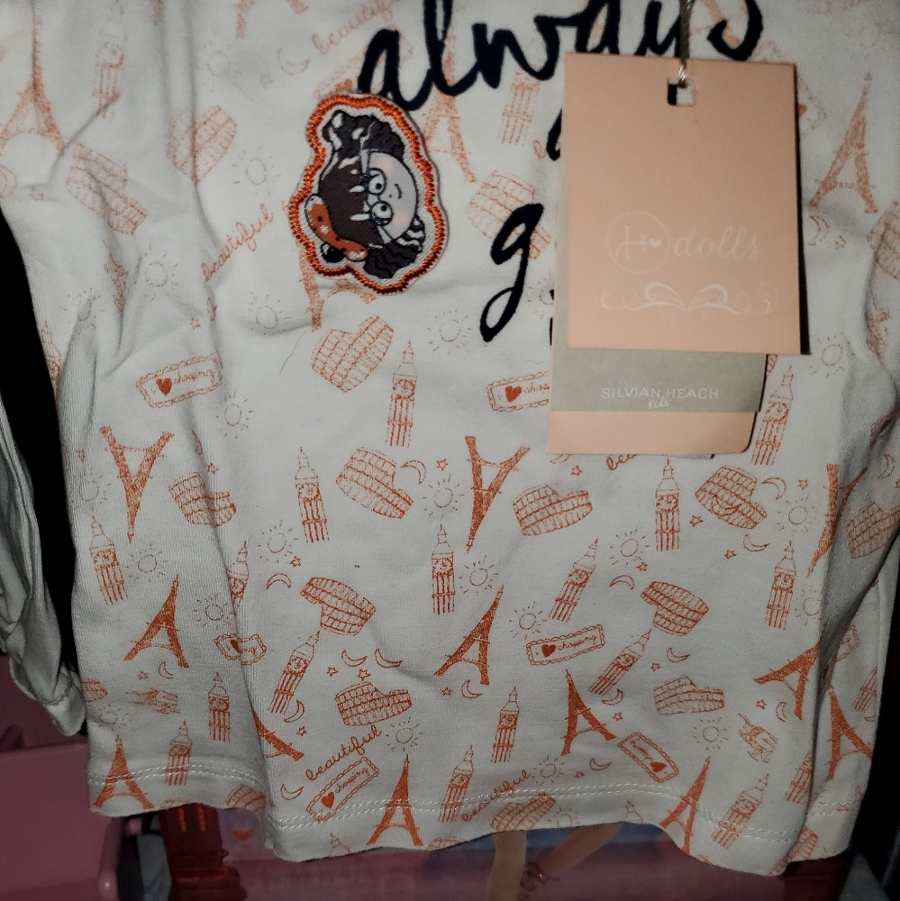 NWT Sylvian Heach kids H dolls Paris long sleeve shirt